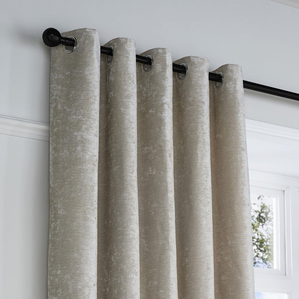 Textured Chenille Eyelet Curtains by Curtina