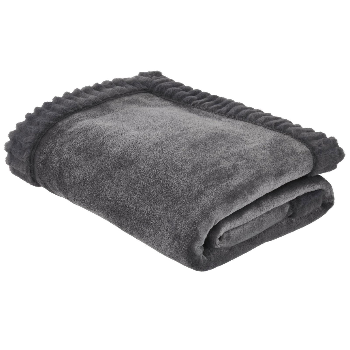 Velvet and Faux Fur Throw Blanket 150cm x 200cm by Catherine Lansfield