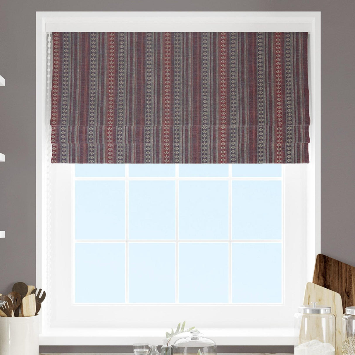 Nalanda Salsa Made To Measure Roman Blind by Style Furnishings