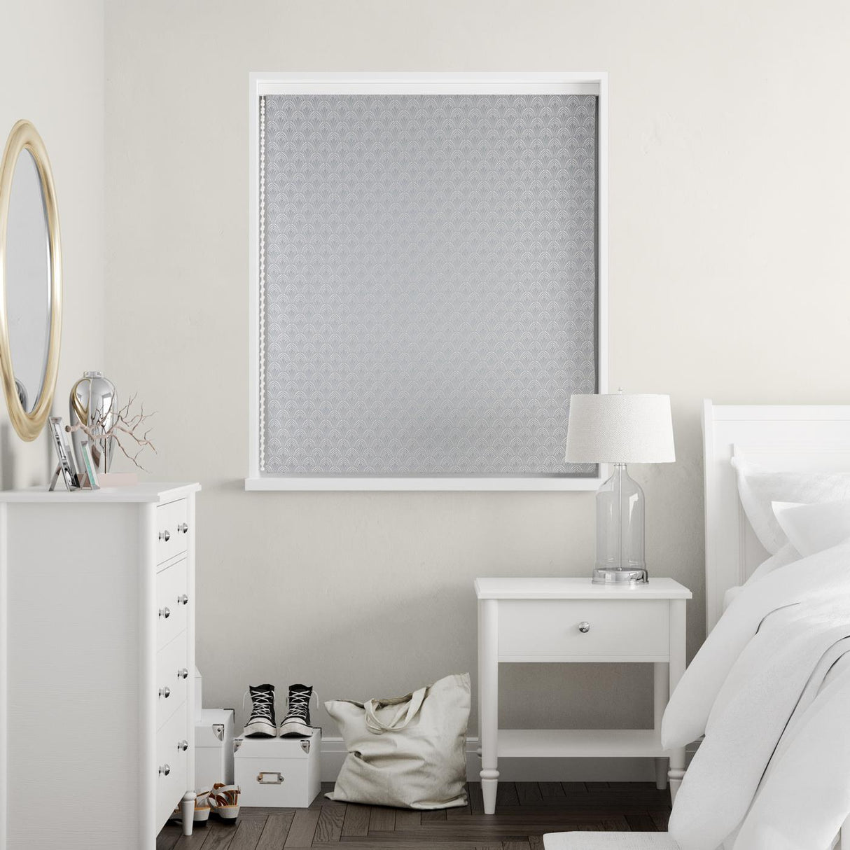 Luxor Cloud Made To Measure Roman Blind by Style Furnishings