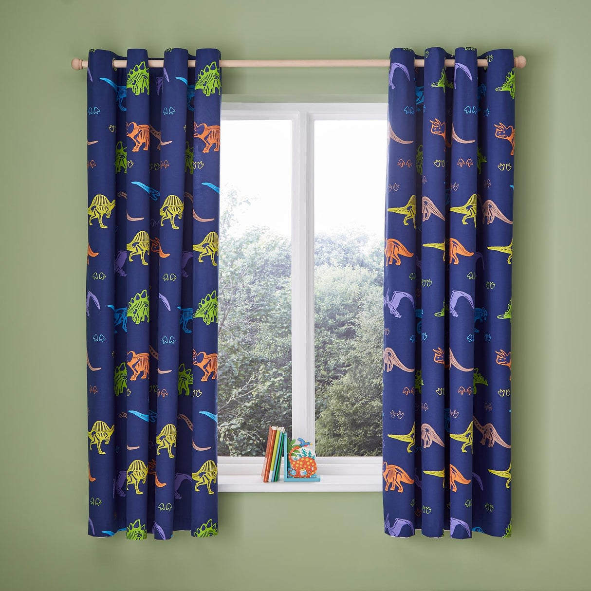 Prehistoric Dinosaurs Eyelet Curtains by Catherine Lansfield
