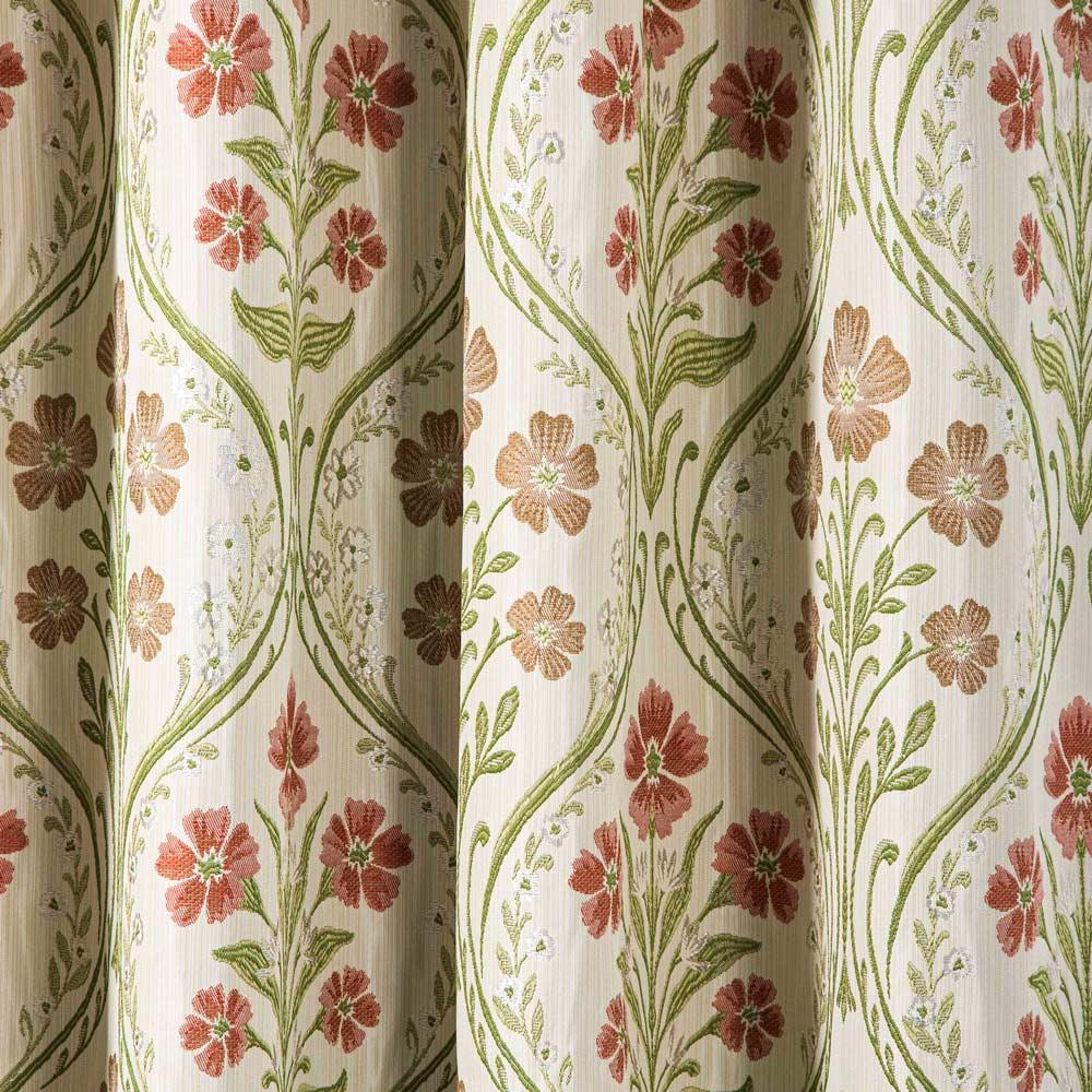 Estelle Woven Lined Eyelet Curtains by Curtina