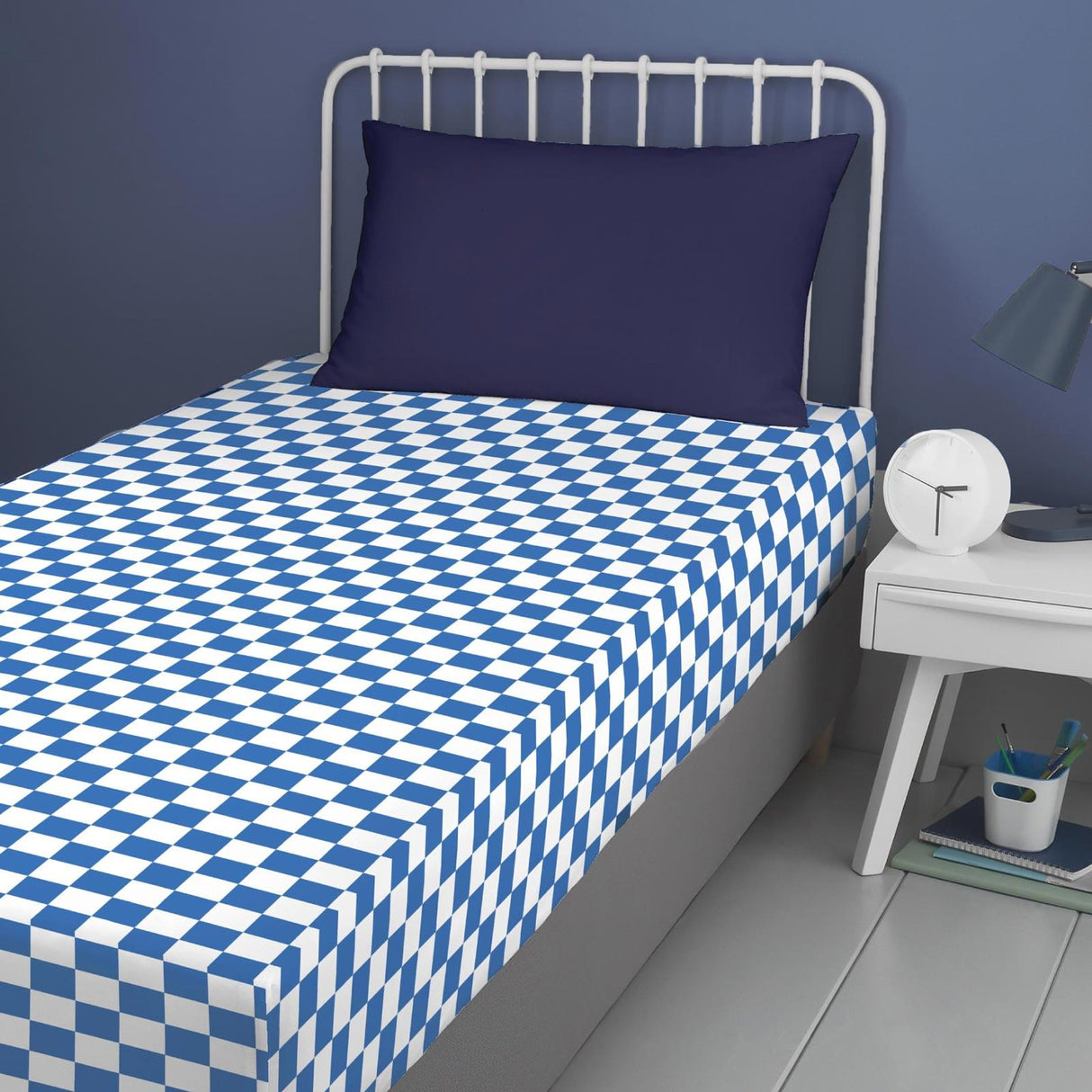Bedlam On the Move Blue Kids Single Fitted Sheet
