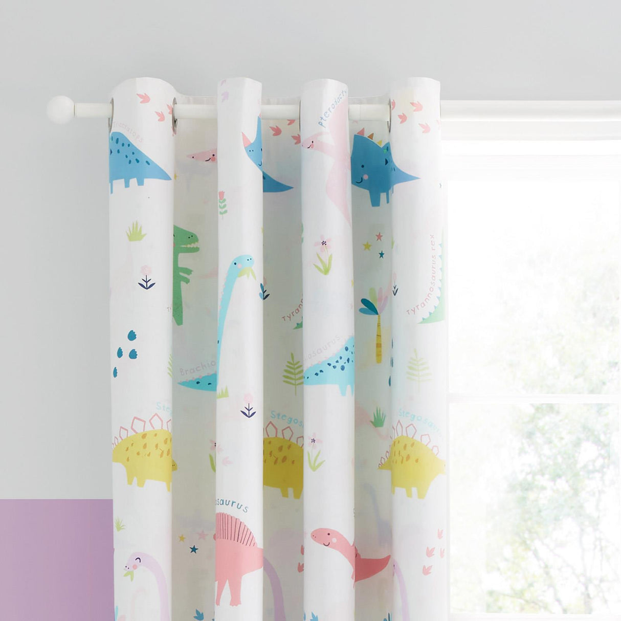 Dinosaur Friends Eyelet Curtains by Catherine Lansfield