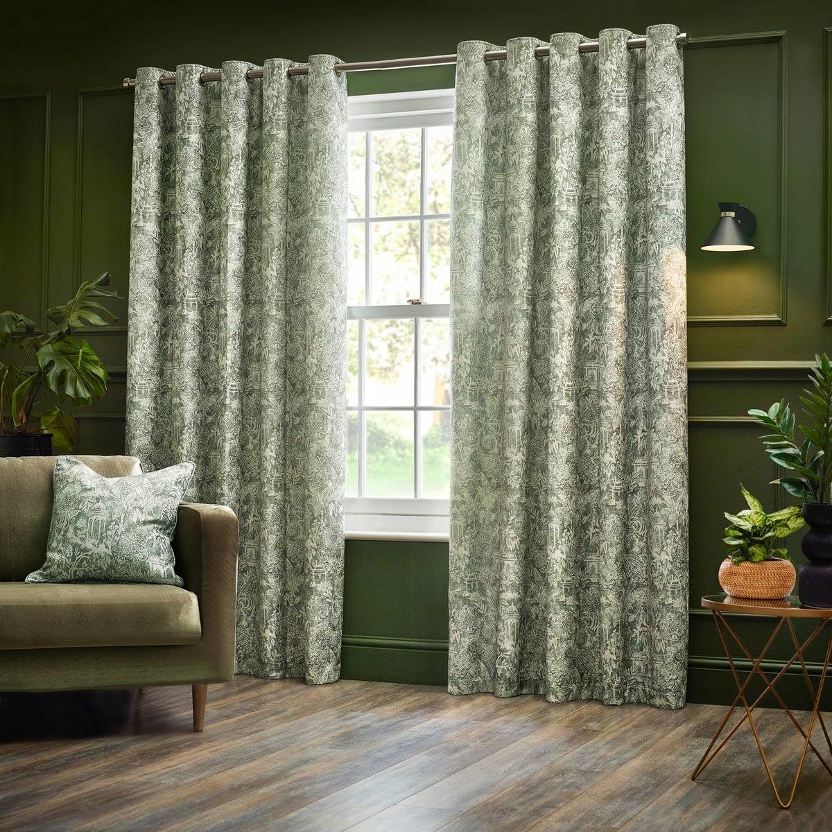 Bengal Jungle Eyelet Curtains by Wylder Tropics