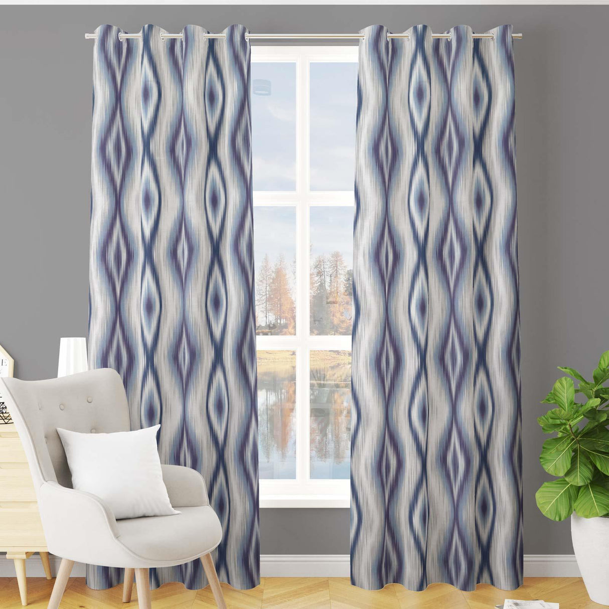 Nepal Blue Made To Measure Curtains by Style Furnishings