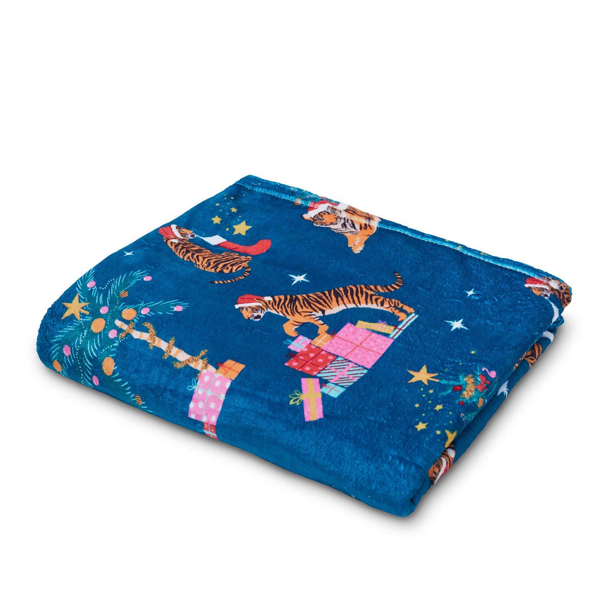 Christmas Tiger Fleece Throw by Catherine Lansfield
