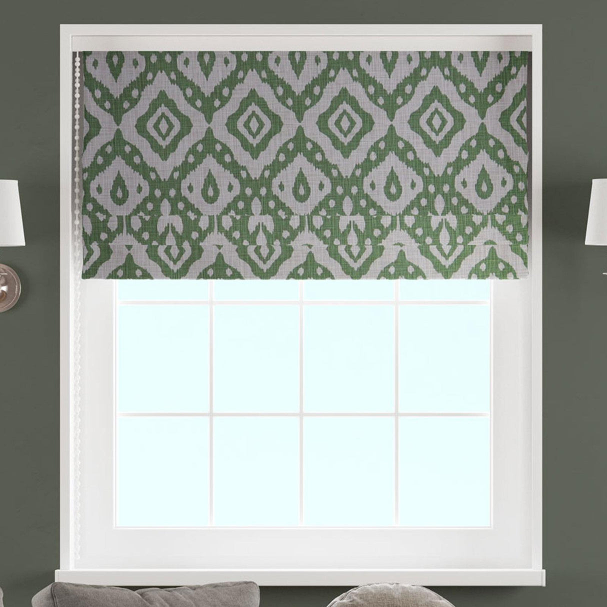 Marrakech Emerald Made To Measure Roman Blind by Style Furnishings