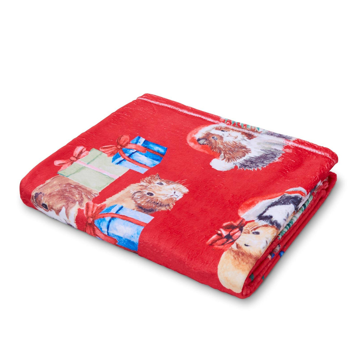 Christmas Guinea Pig Throw by Catherine Lansfield