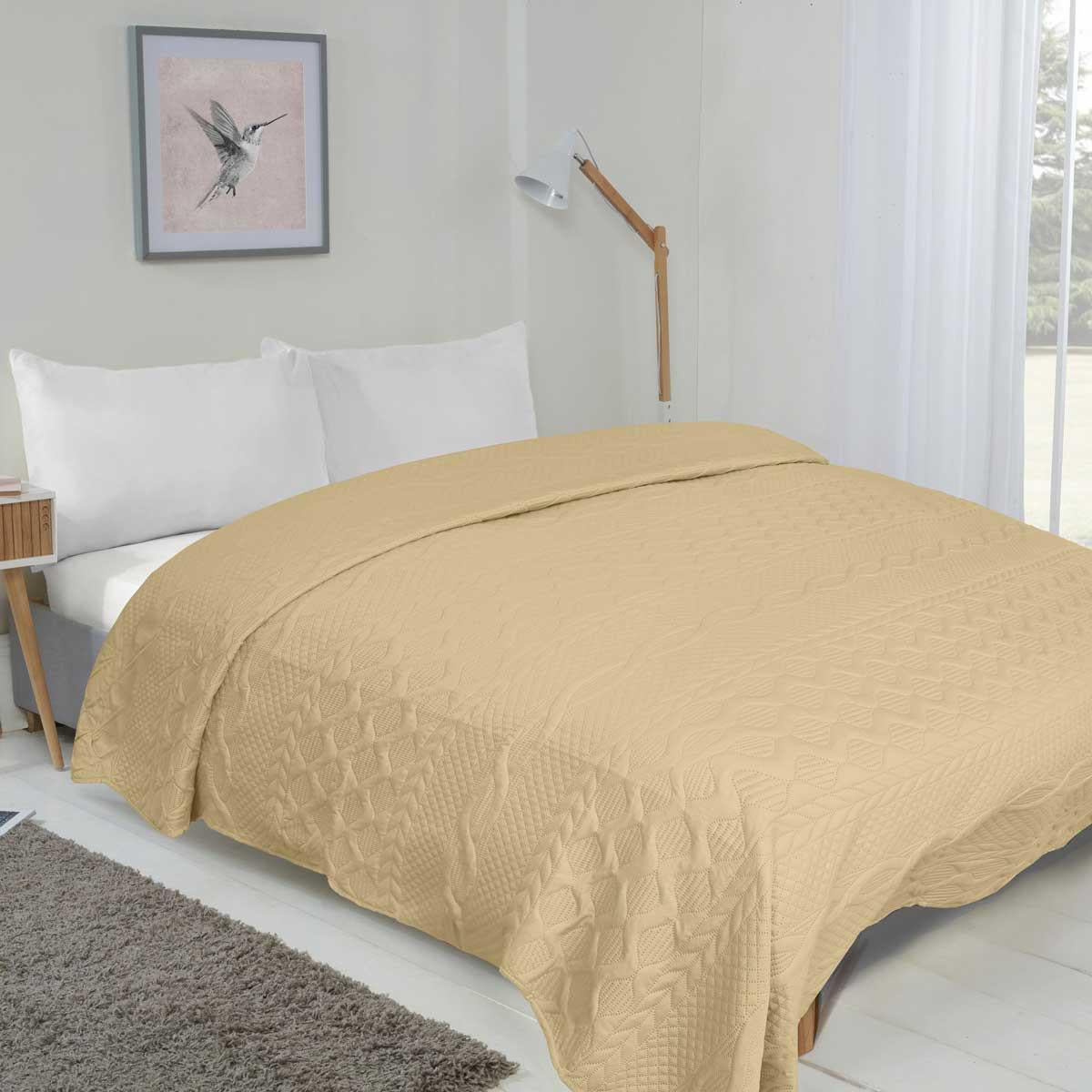 Aran Textured Bedspread Set by Emma Barclay