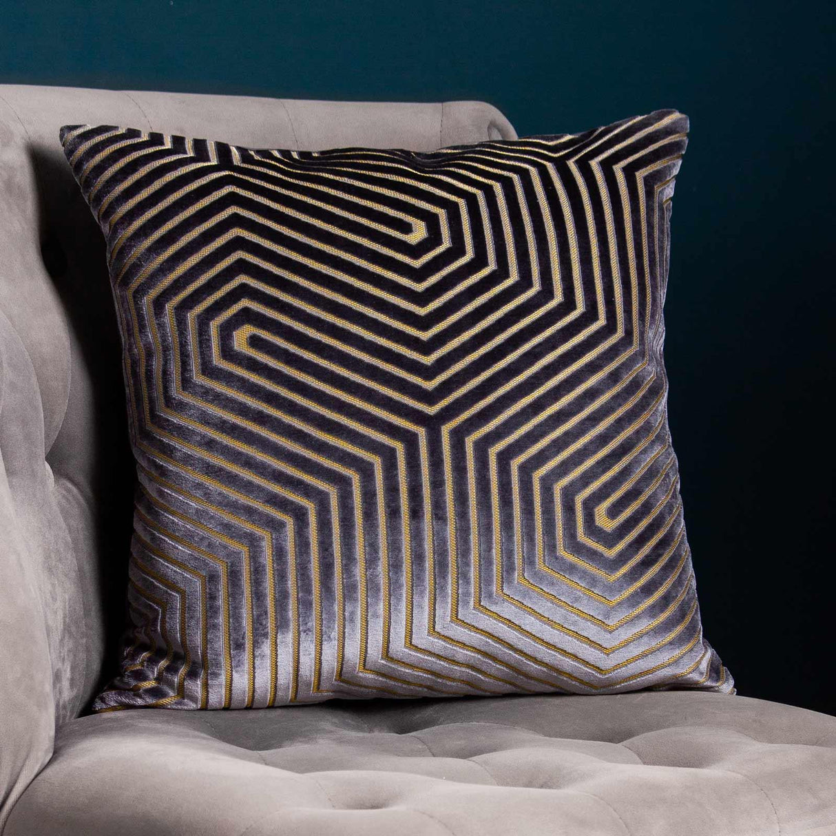 Evoke Cut Velvet Cushion Cover 18" x 18" by Paoletti 11