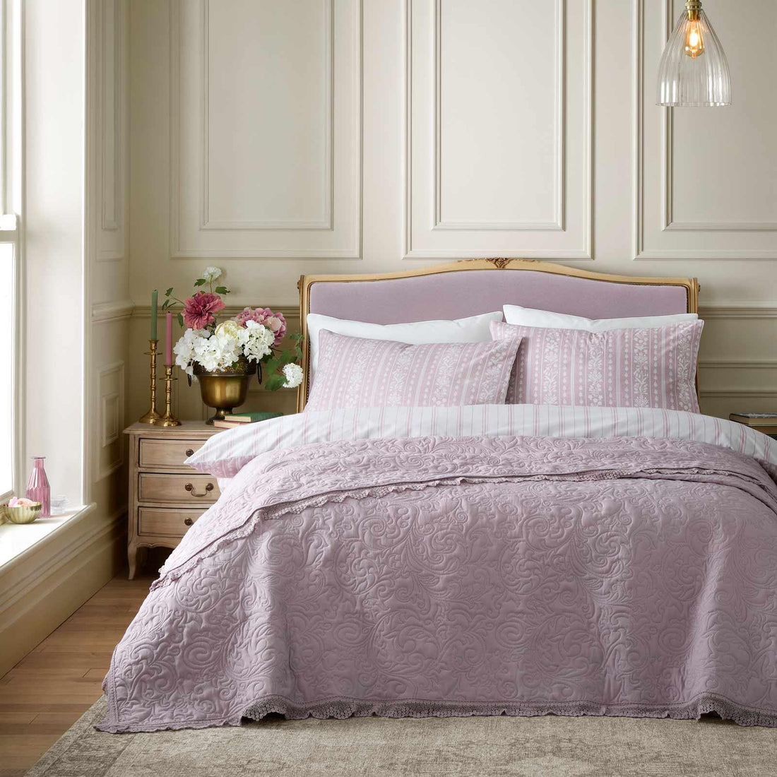 Catherine Lansfield Bridgerton Silhouette Lace Bedspread