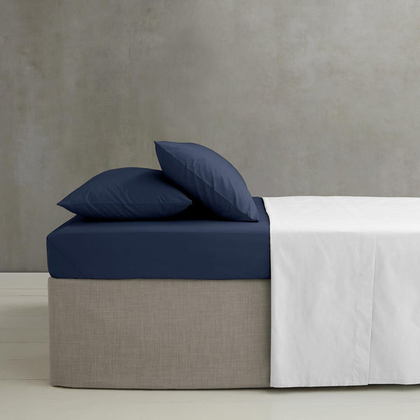 Easy Iron Percale Extra Deep Fitted Sheet Navy