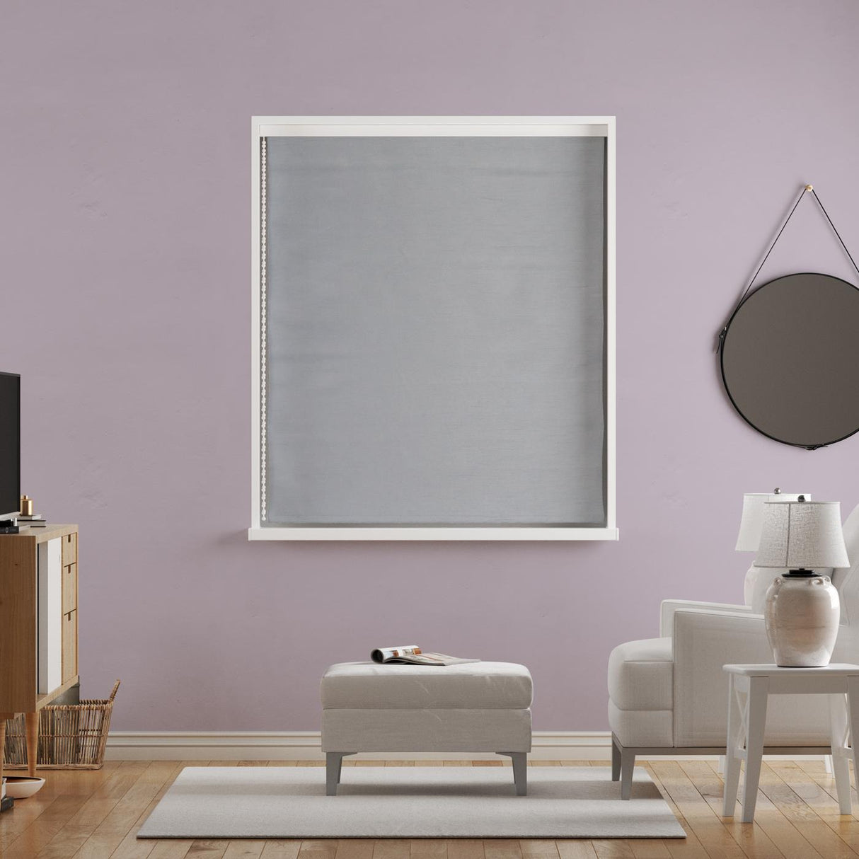 Alcina Silver Made To Measure Roman Blind by Style Furnishings