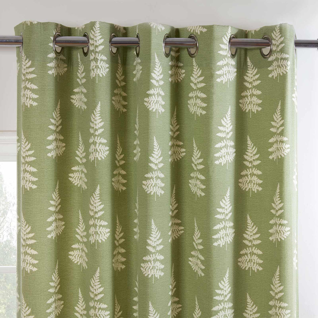 Esher Fern Eyelet Curtains by Sundour