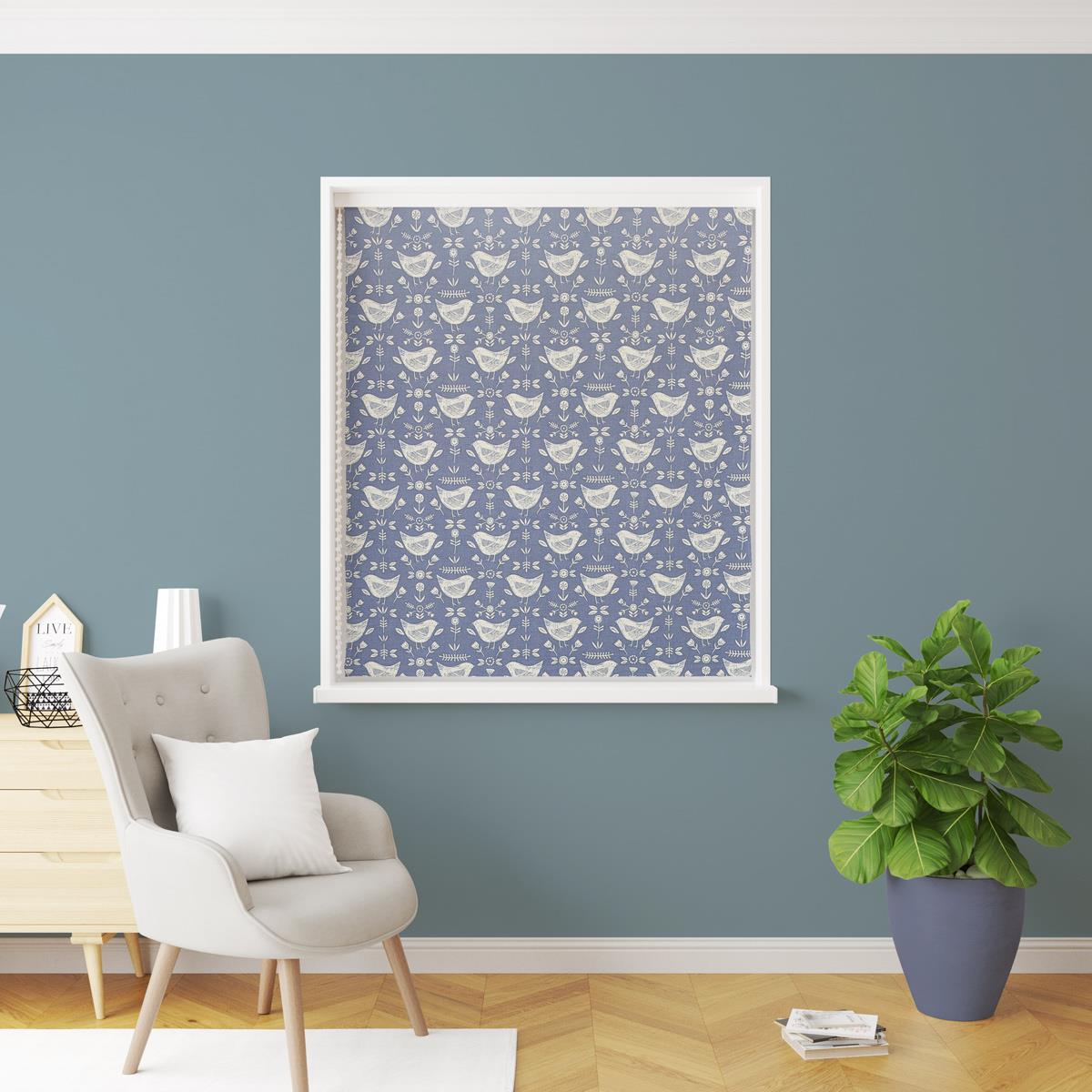 Narvik Blue Made To Measure Roman Blind by Style Furnishings