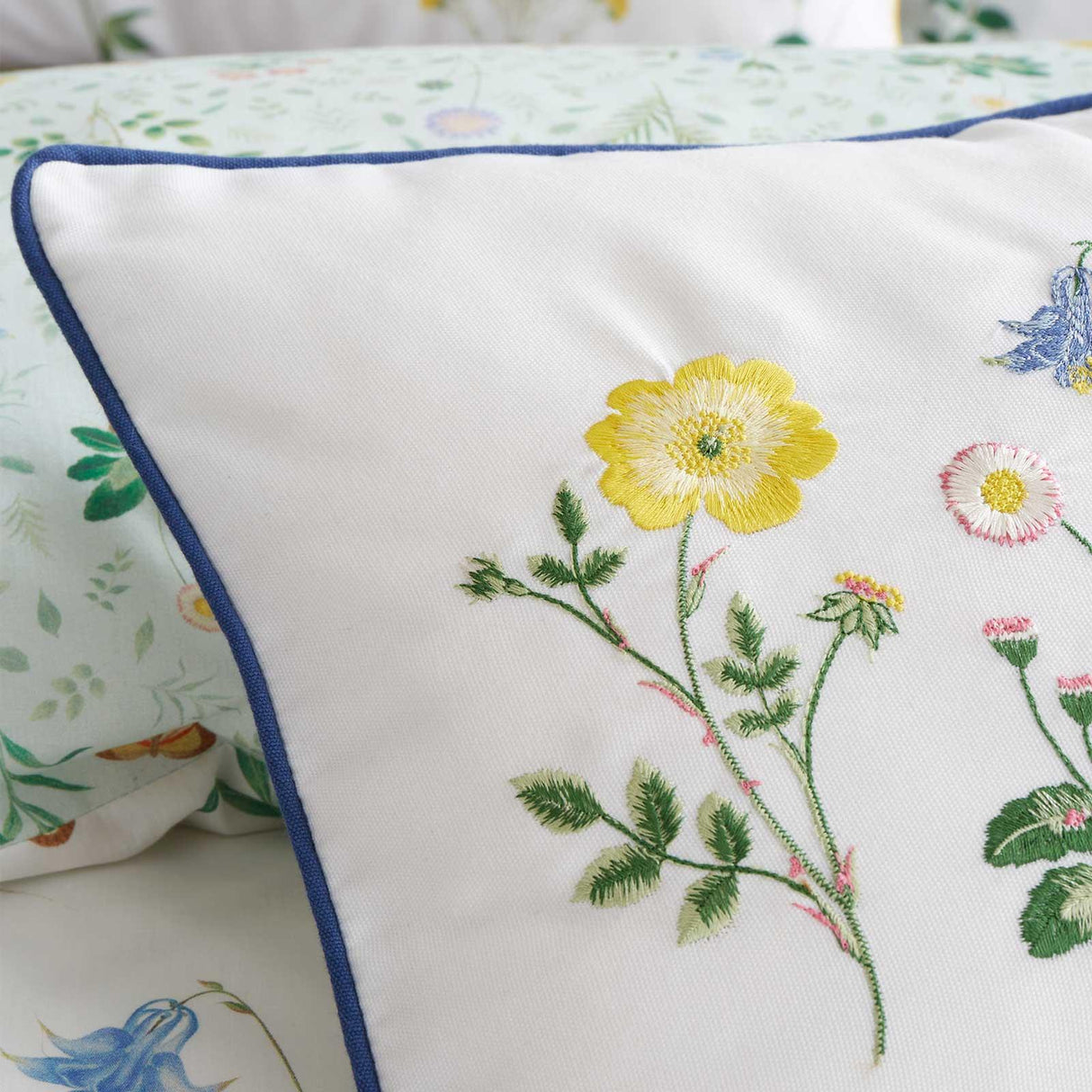 RHS Botanical Cottage Garden Floral Filled Cushion 3