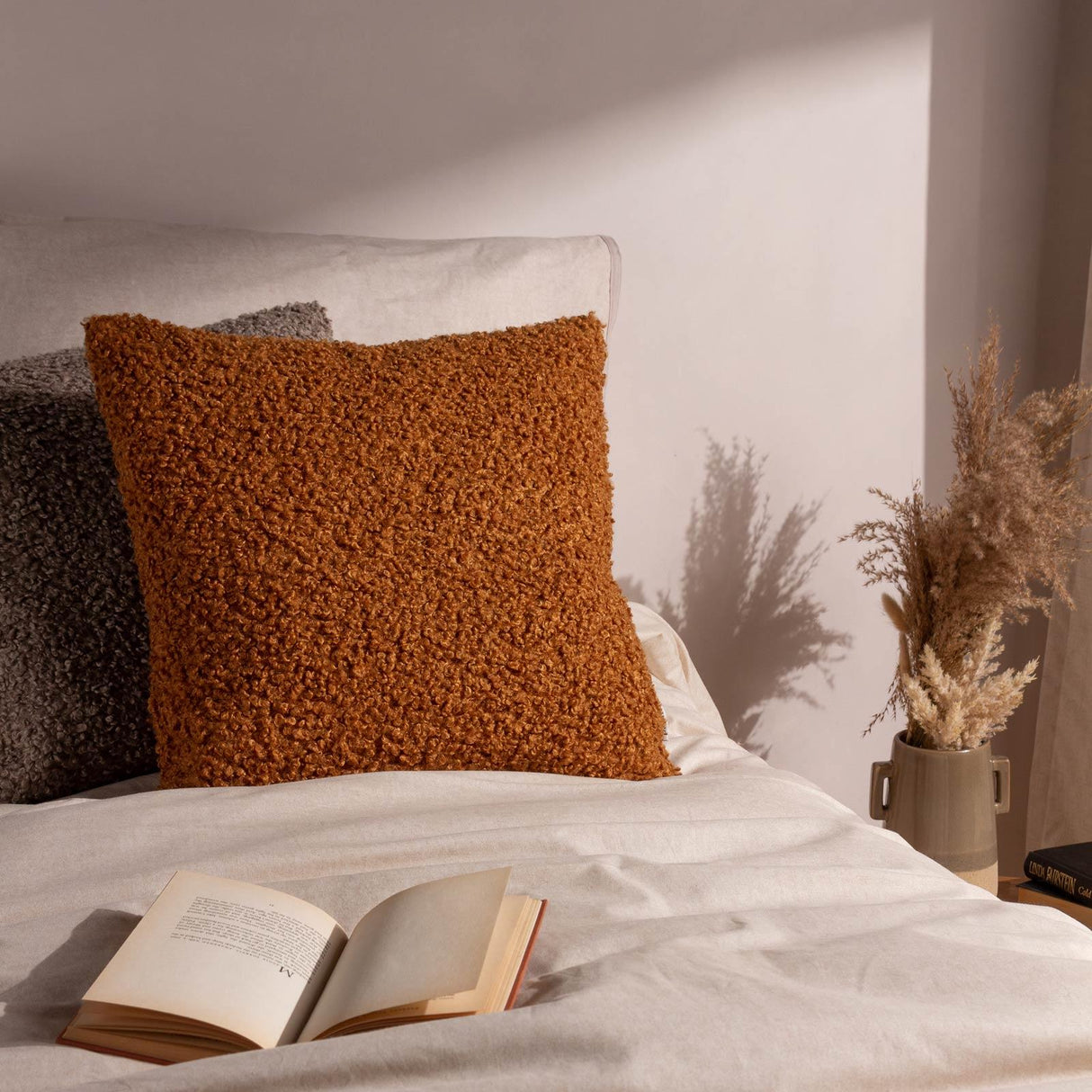 Cabu Textured Boucle Cushion Cover 18" x 18" by Yard 9