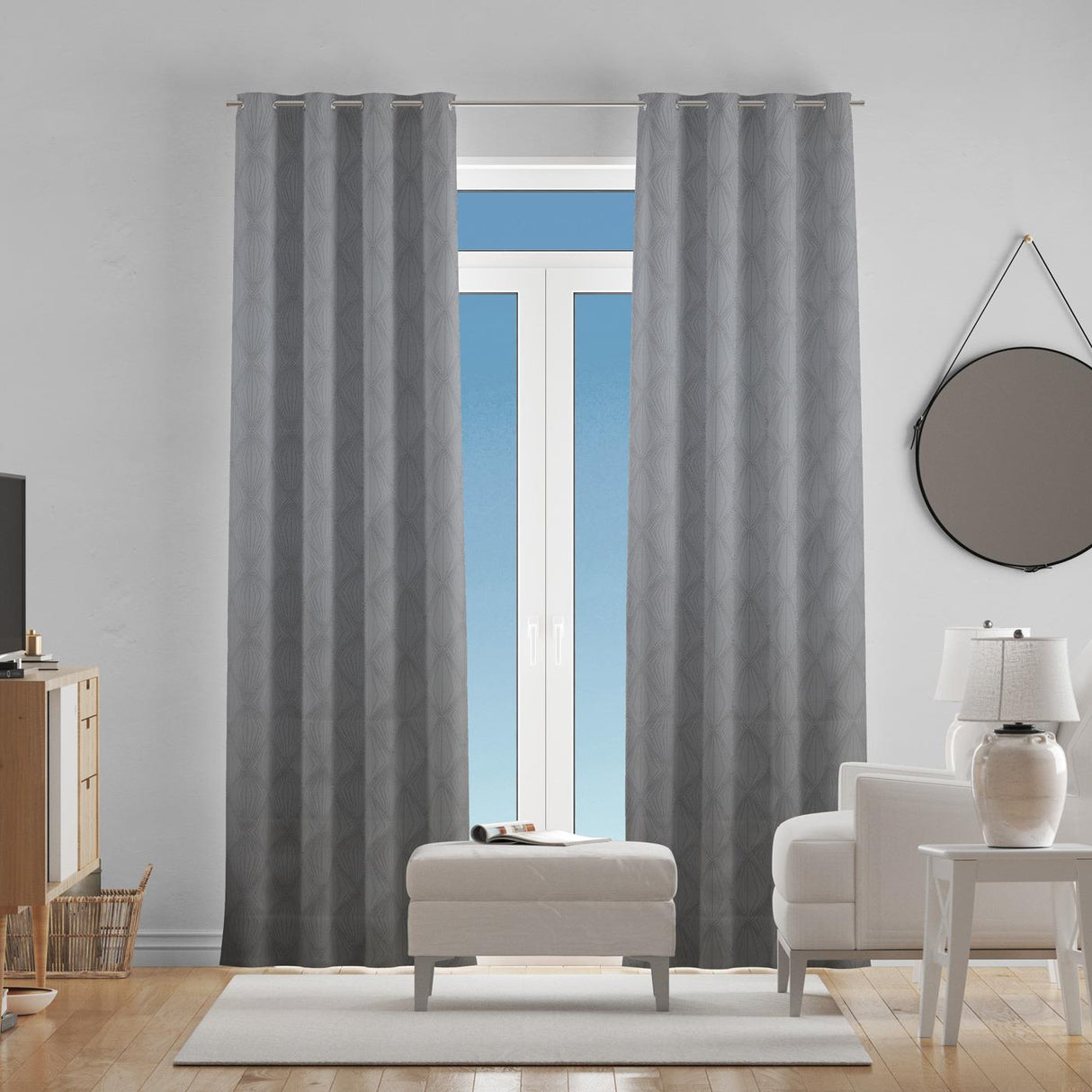 Libretto Zinc Made To Measure Curtains by Style Furnishings