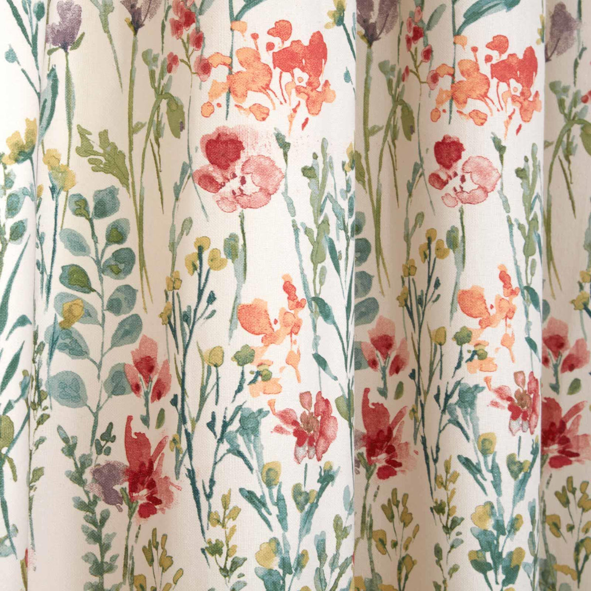 Amaryllis Floral Tape Top Curtains by Sundour