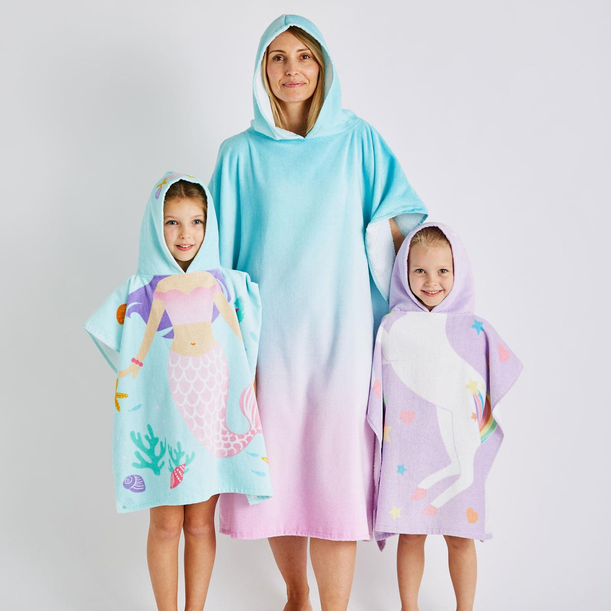 Ombre Hooded Towel Poncho by Catherine Lansfield