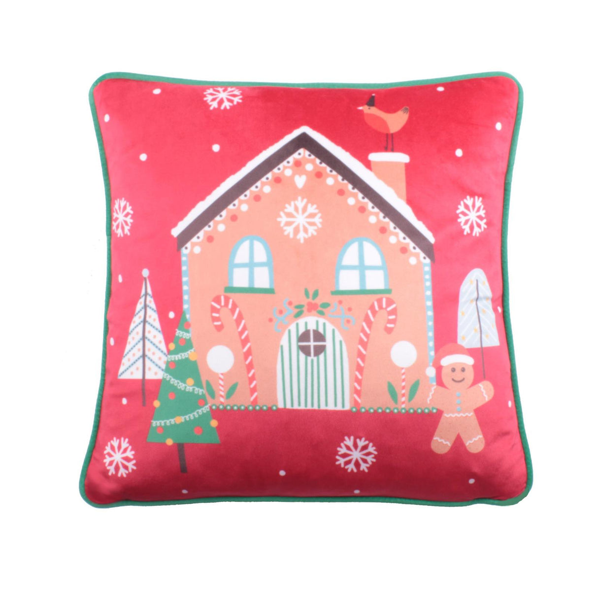 Bedlam Gingerbread Man Christmas Filled Cushion 2