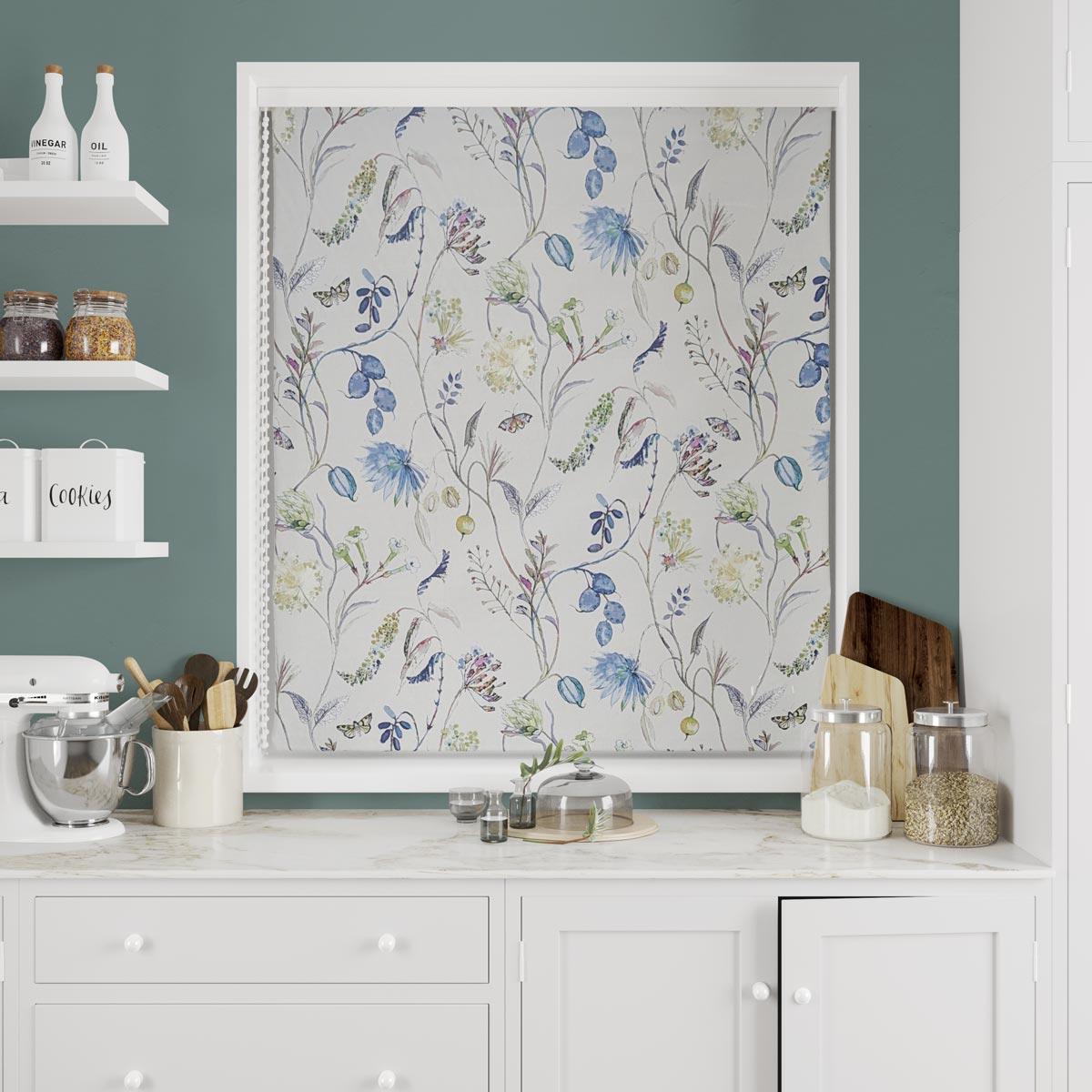 Grove Saxon Blue Made To Measure Roman Blind by Style Furnishings