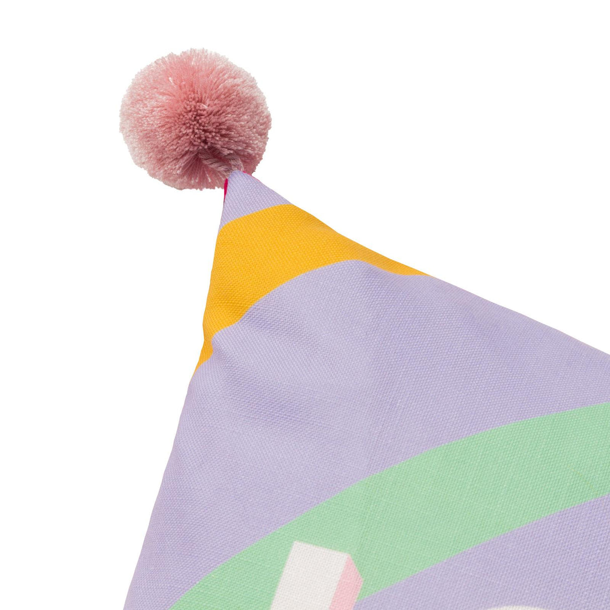 Pom Poms Love Wins Lilac Cushion Cover 17" x 17" by furn. 3