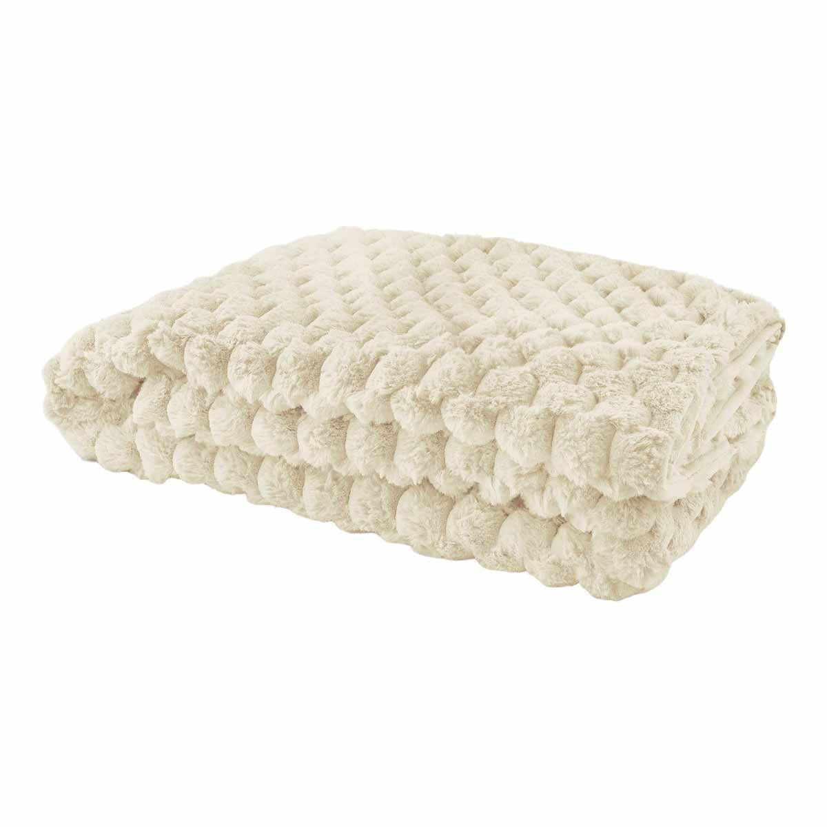 Lush Luxurious Fluffy Faux Rabbit Fur Throw Blanket by Emma Barclay