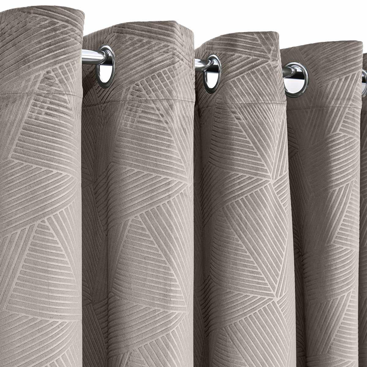 Thermal Embossed Velvet Blackout Eyelet Curtains by Emma Barclay