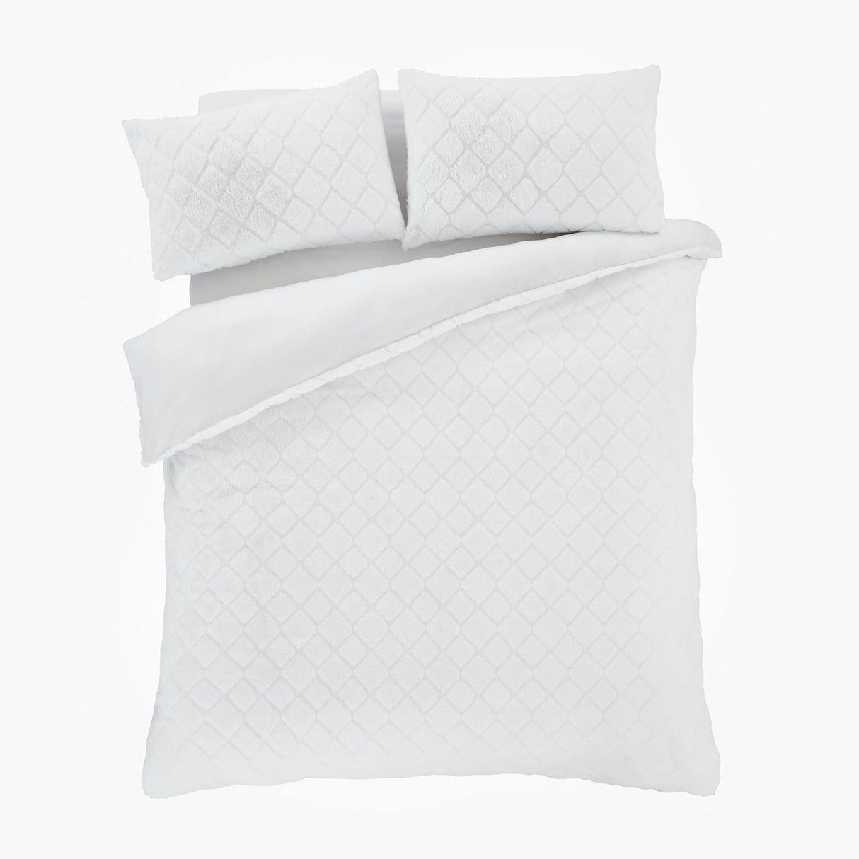 Cosy Diamond White Duvet Cover Set