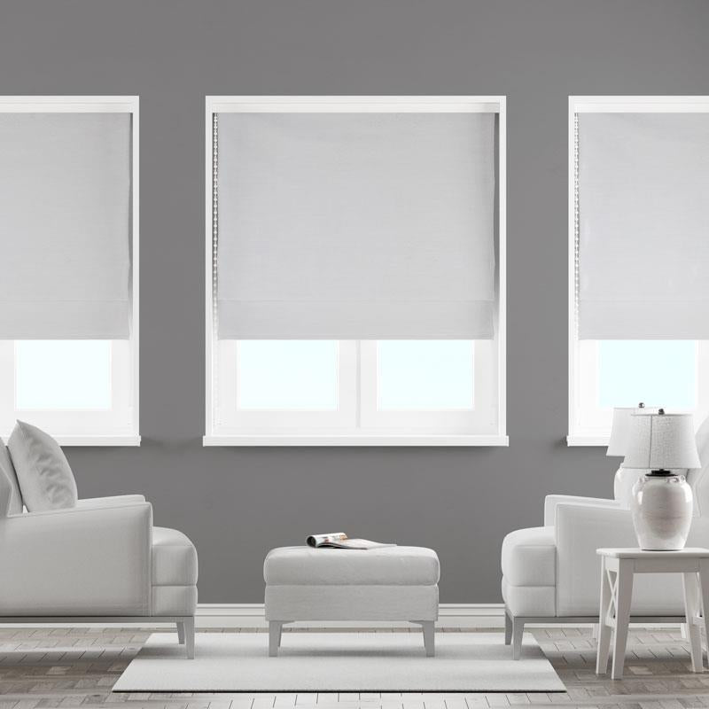 Azurite Ivory Made To Measure Roman Blind by Style Furnishings