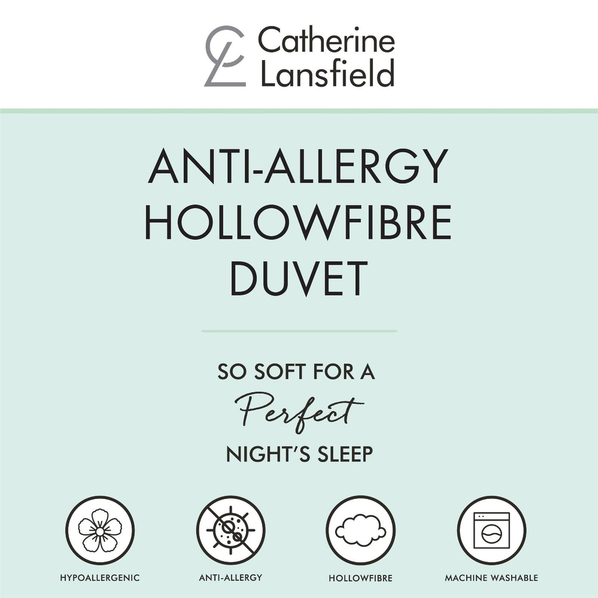 Anti-Allergy Hollowfibre 10.5 Tog Duvet by Catherine Lansfield