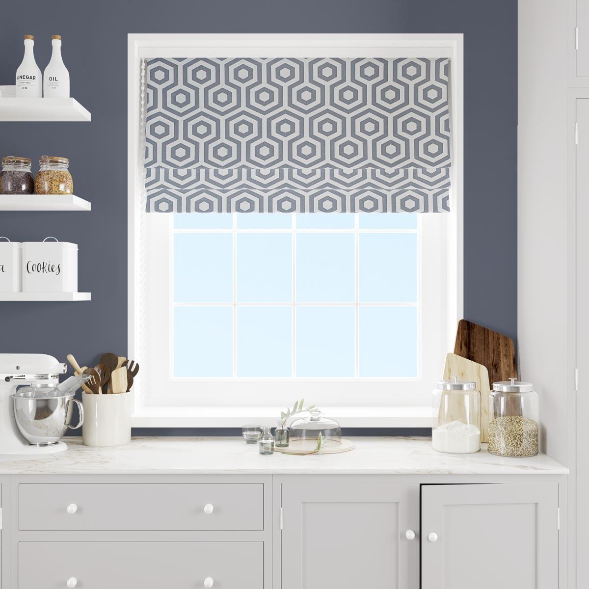 Hex Stone Made To Measure Roman Blind by Style Furnishings