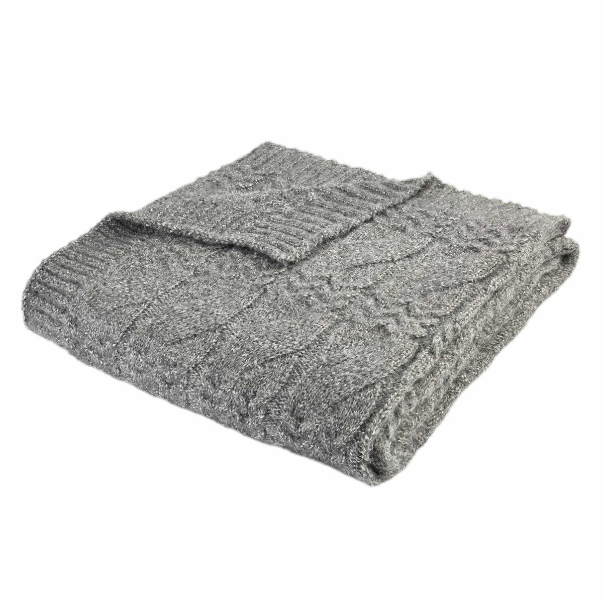 Cable Knit Throw Blanket 150cm x 200cm by Bianca