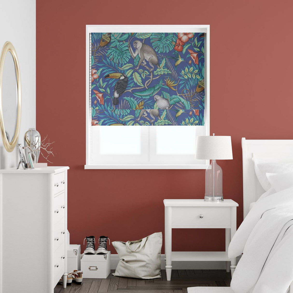 Rainforest Marine Made To Measure Roman Blind by Style Furnishings