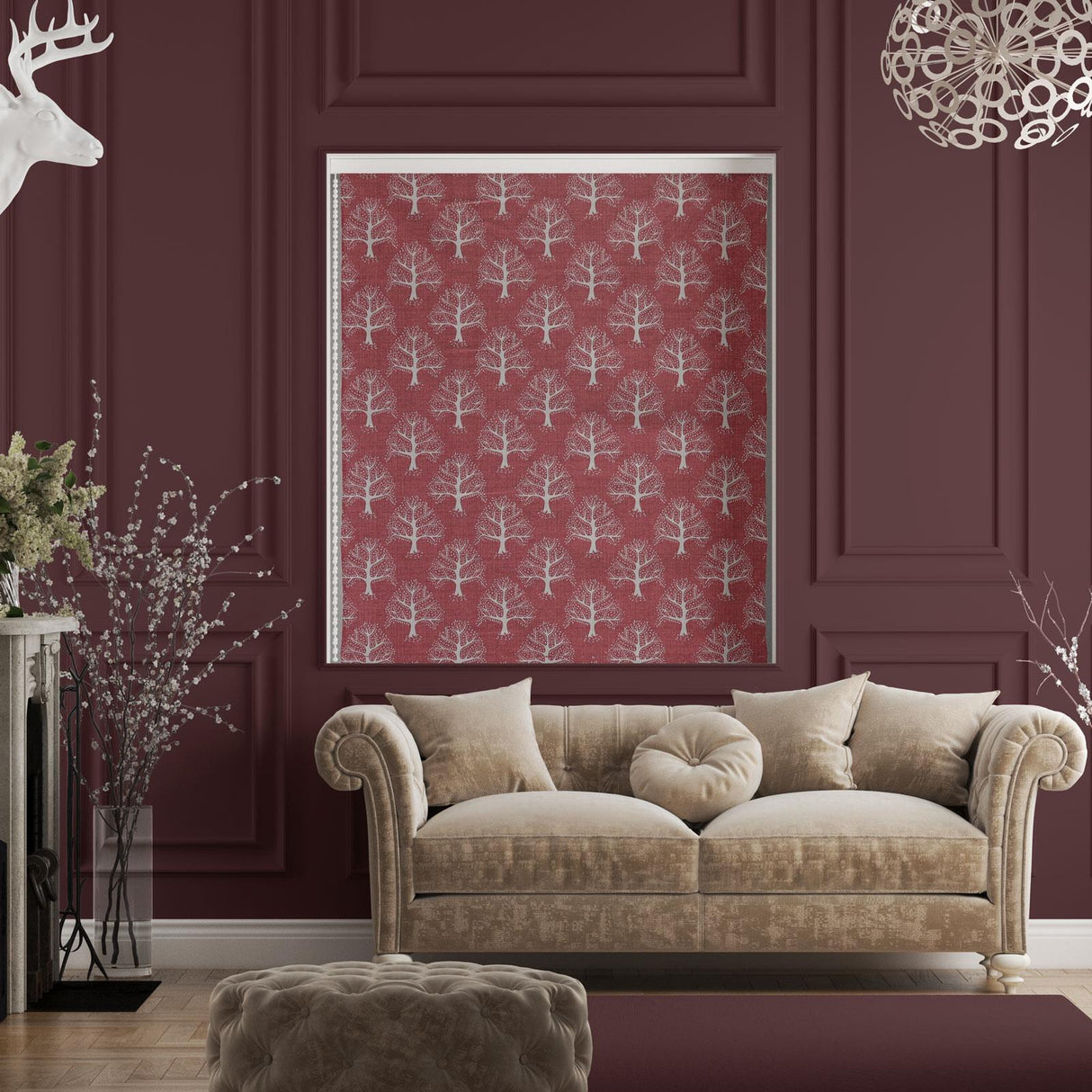 Great Oak Gingersnap Made To Measure Roman Blind by Style Furnishings