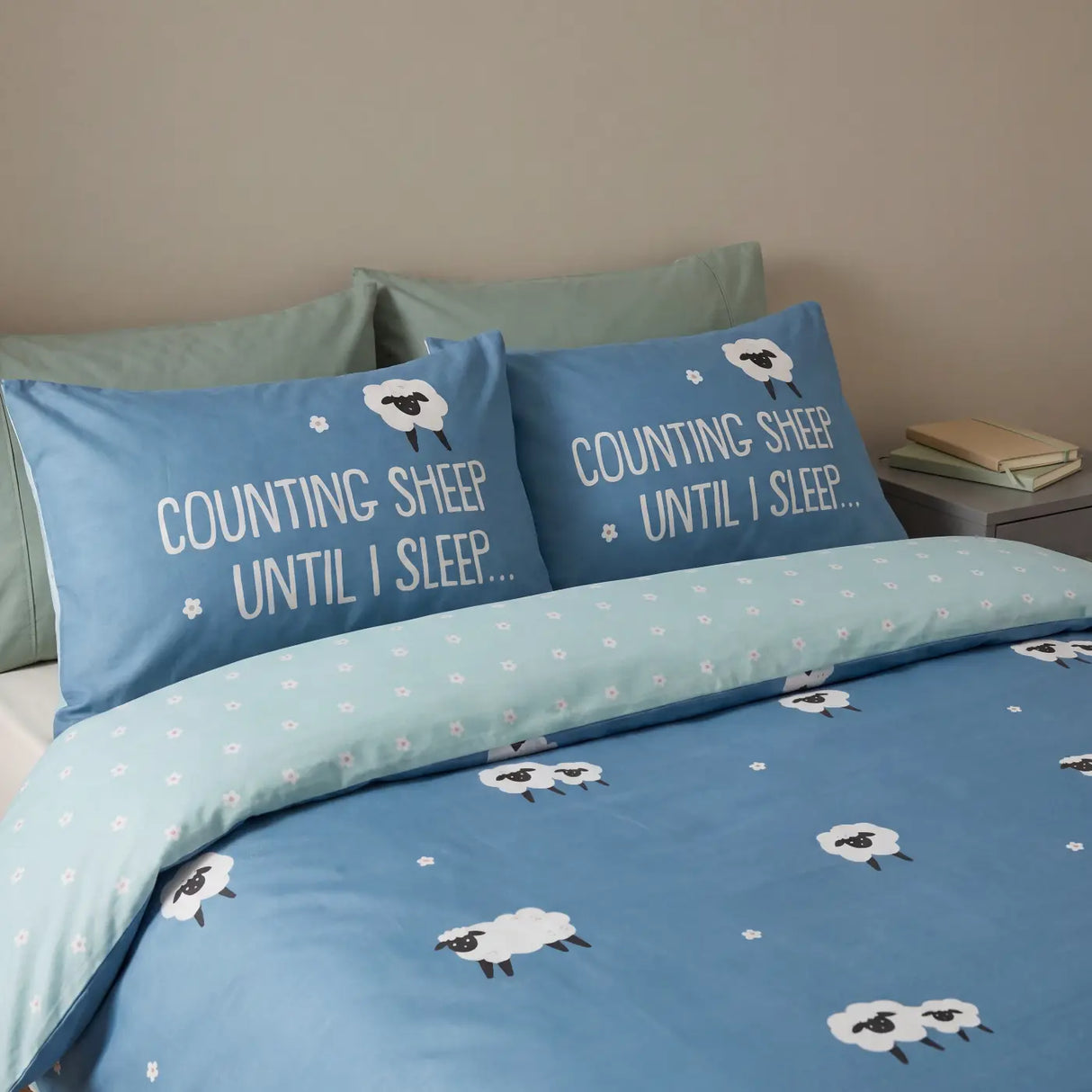 So Soft Counting Sheep Duvet Cover Set - Blue image 2
