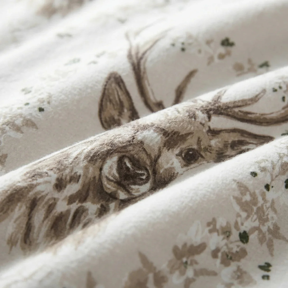 Angus Stag Flannelette Duvet Cover Set - Green image 4