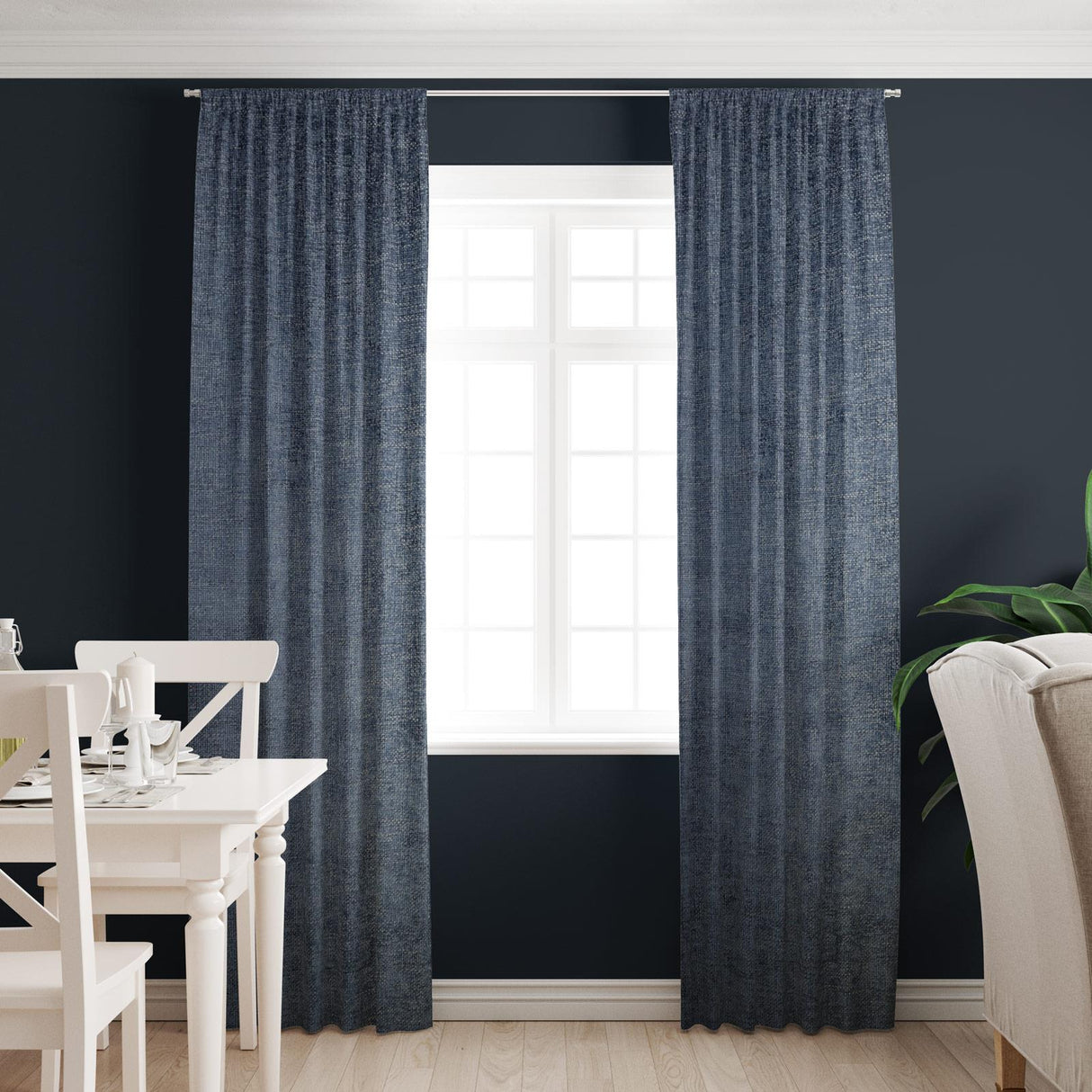 Arla Sapphire Made To Measure Curtains by Style Furnishings