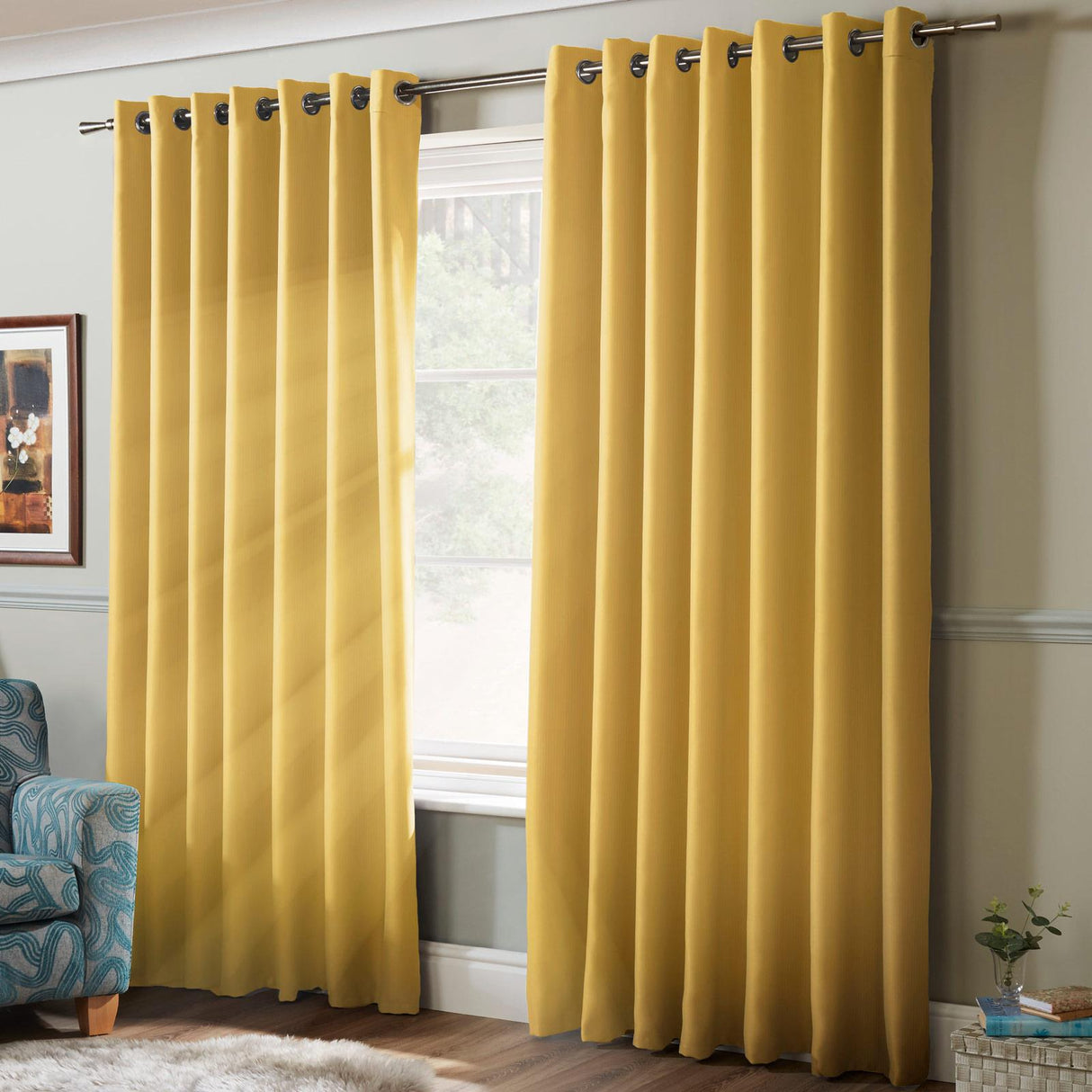 100% Blackout Eyelet Curtains by Alan Symonds