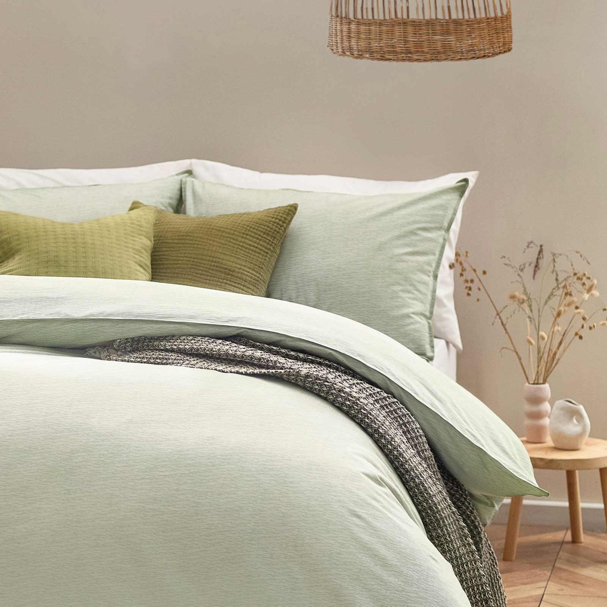 Heaton Stripe Duvet Cover Set by Yard