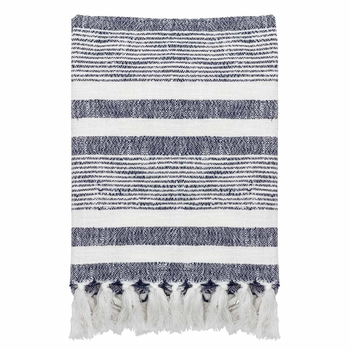 Neela Stripe Fringed Throw by Yard