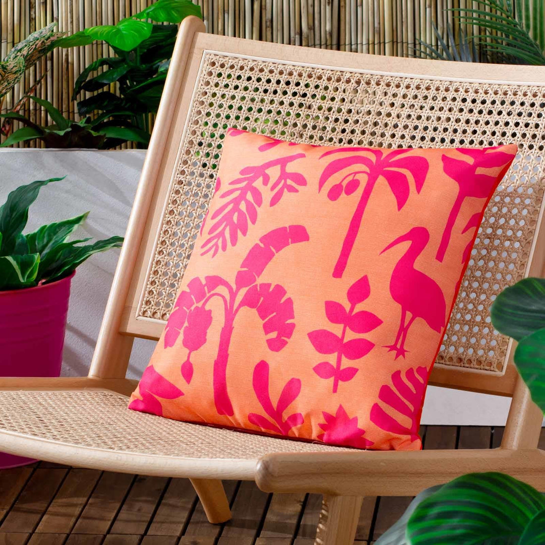 Marula Outdoor Coral Cushion Cover 43cm x 43cm