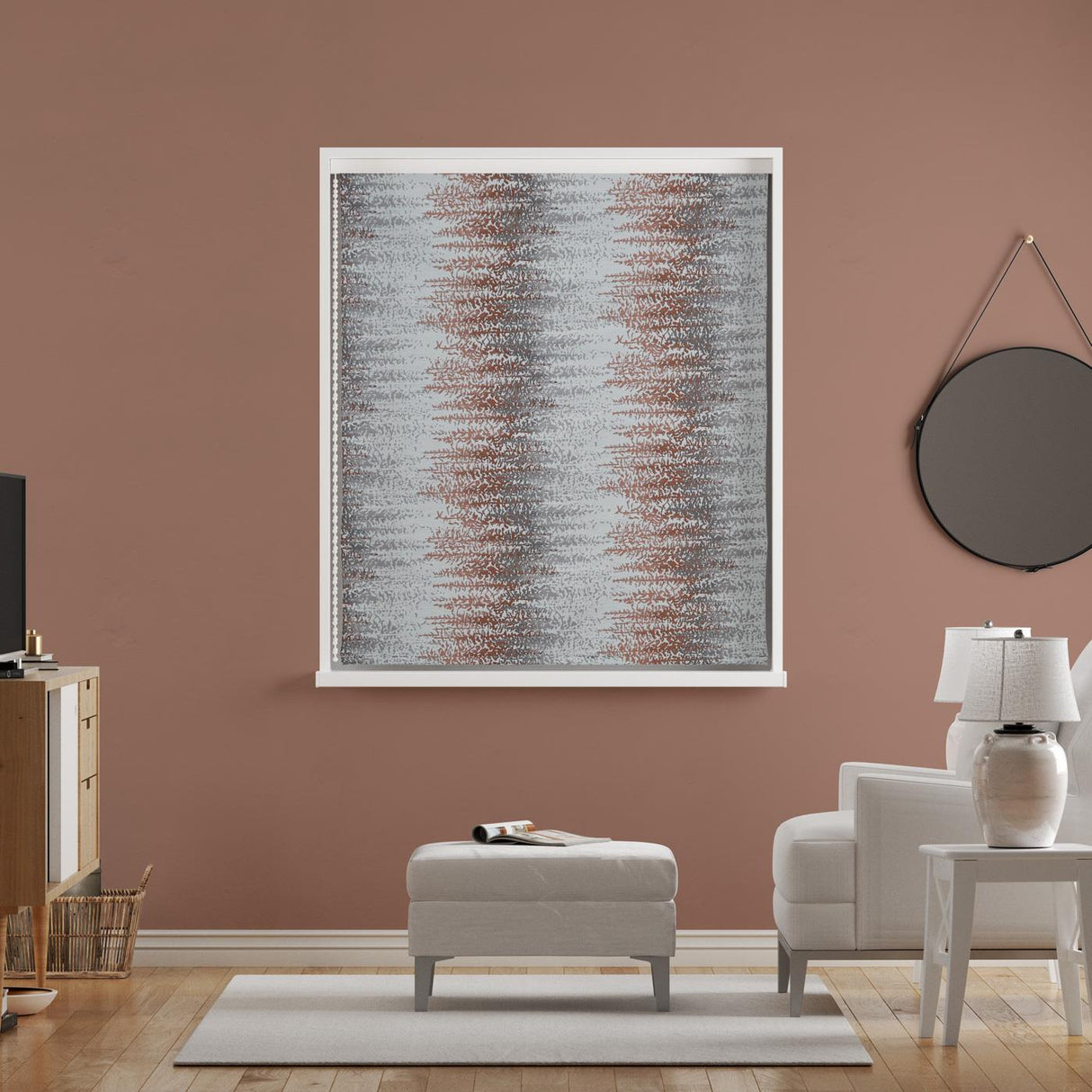 Hypatia Terracotta Made To Measure Roman Blind by Style Furnishings