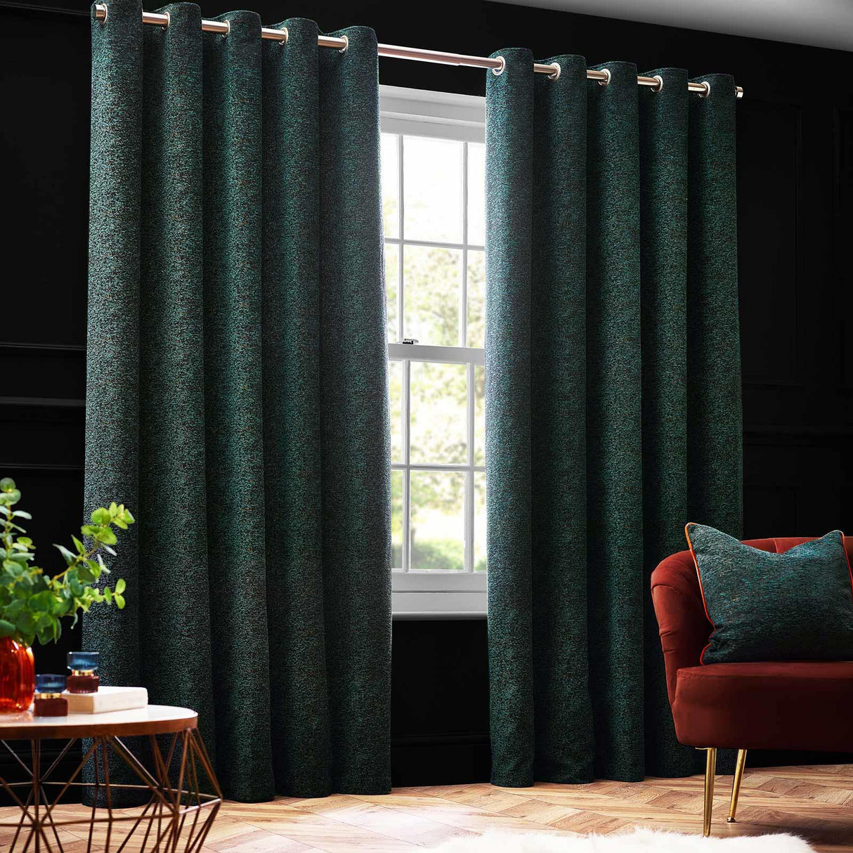 Galaxy Room Darkening Eyelet Curtains by Paoletti