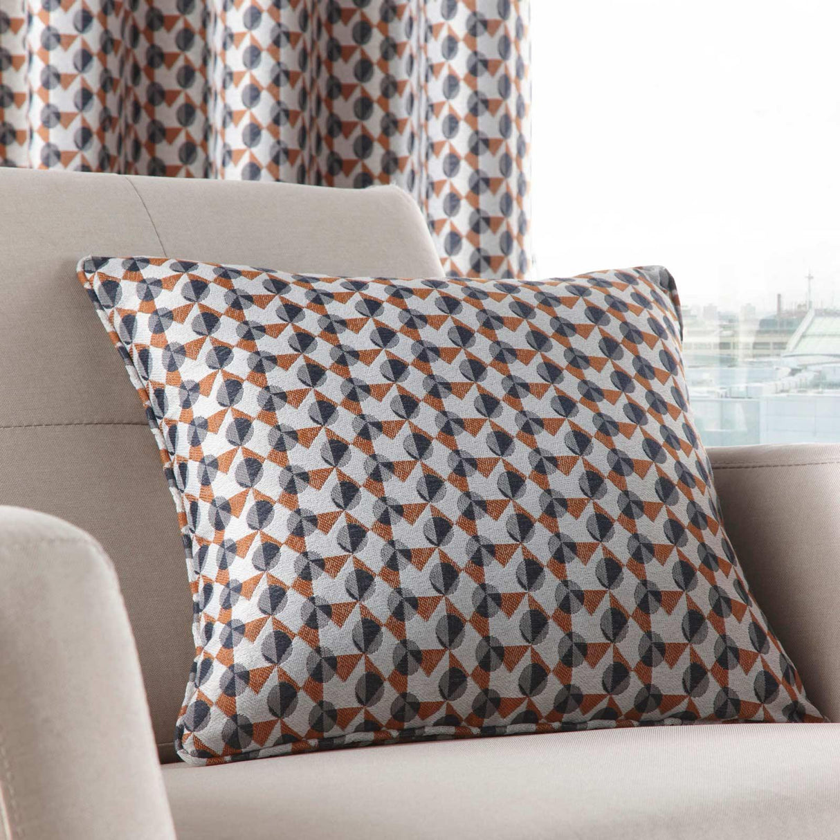 Fusion Prado Jacquard Grey Cushion Cover