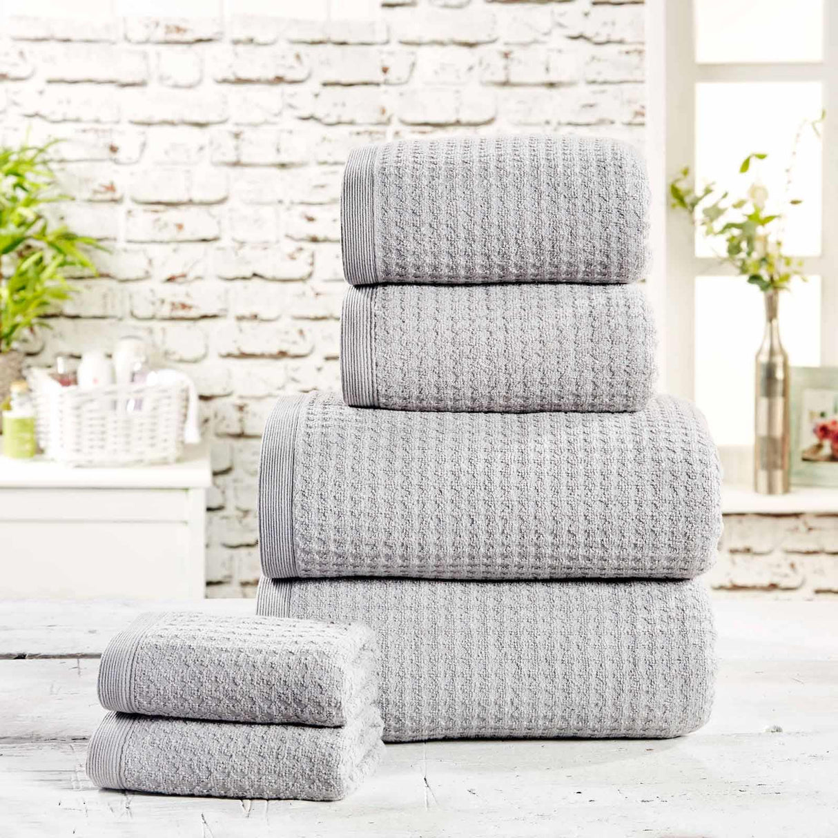 Waffle 450gsm Towel Bale Collection by Rapport Home
