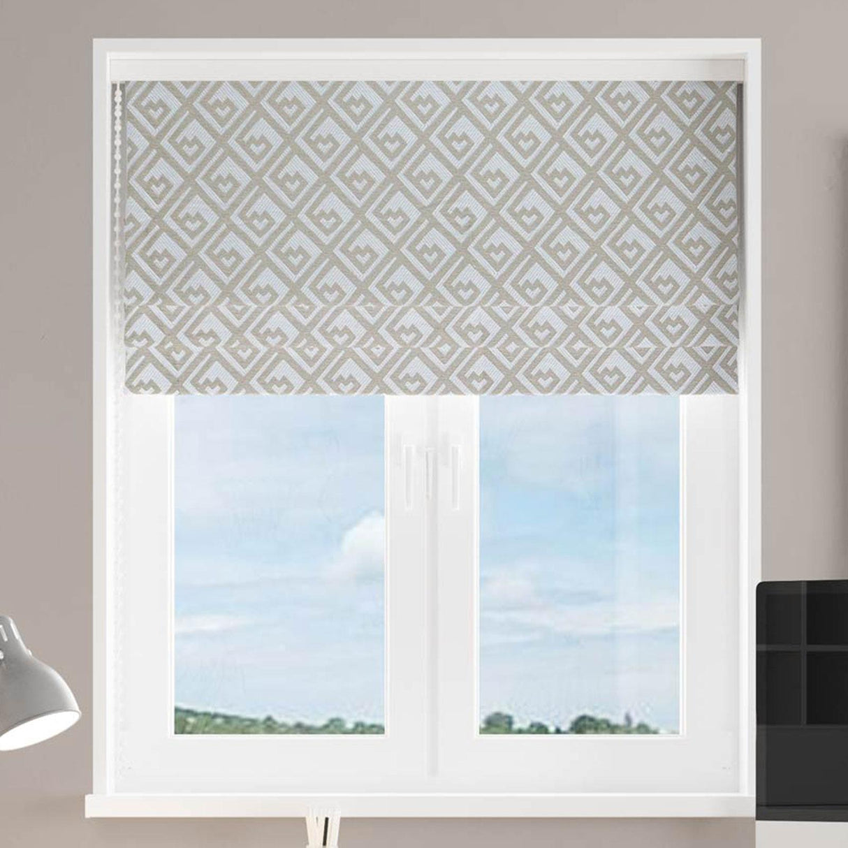 Izmir Biscuit Made To Measure Roman Blind by Style Furnishings