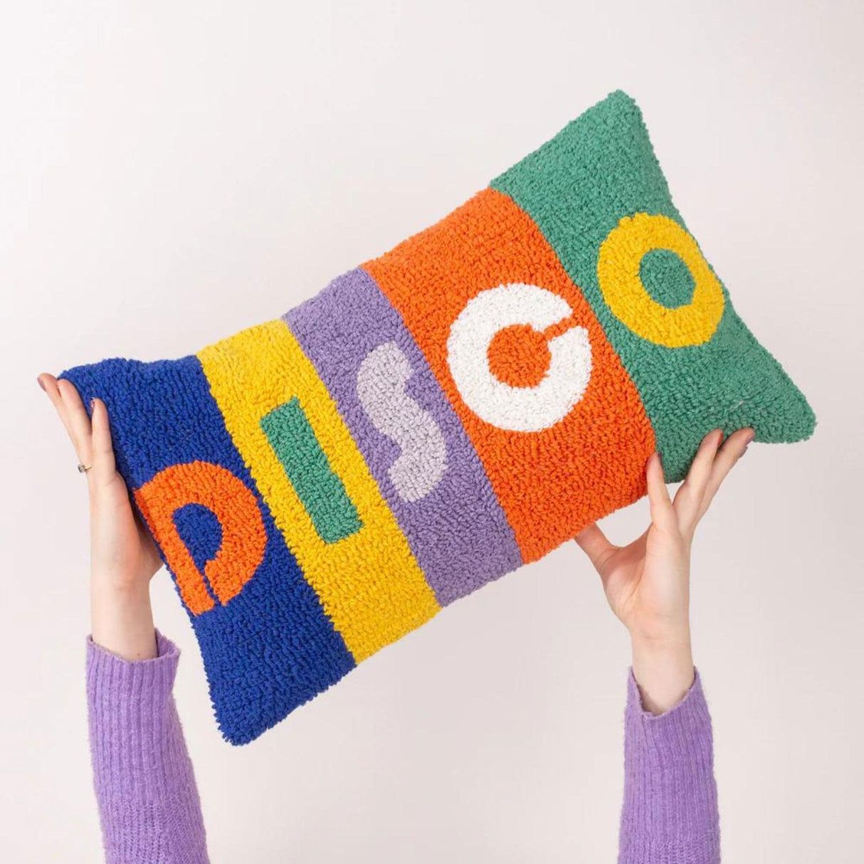 Disco Knitted Cushion Cover 12" x 20" (30cm x 50cm) by heya home